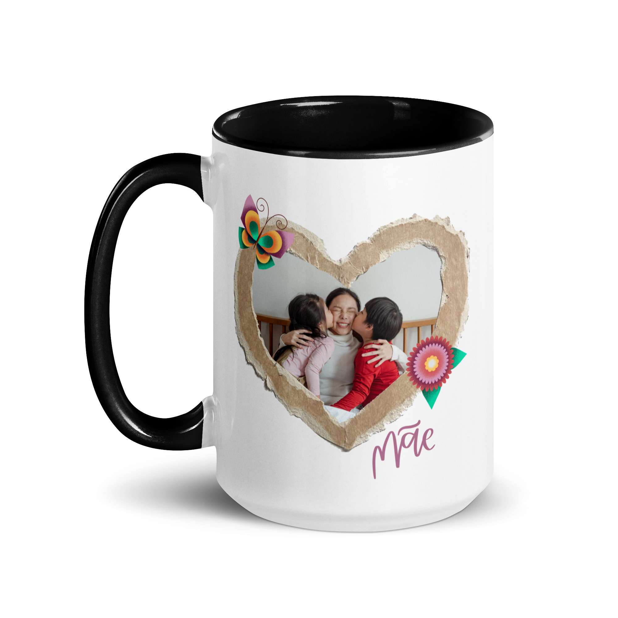 Surpreenda a sua mãe com uma caneca personalizada com foto e nome. Perfeita para o Dia da Mãe, esta caneca de cerâmica é um presente único e cheio de significado. Personalize já!