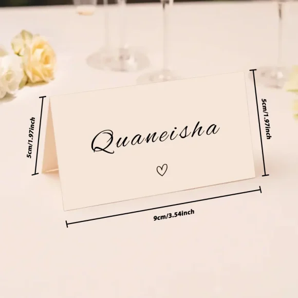 Descubra marcadores de lugar personalizados para casamento, ideais para uma mesa elegante e organizada. Personalize com nomes e surpreenda os seus convidados com um detalhe único da Prendas Originais.