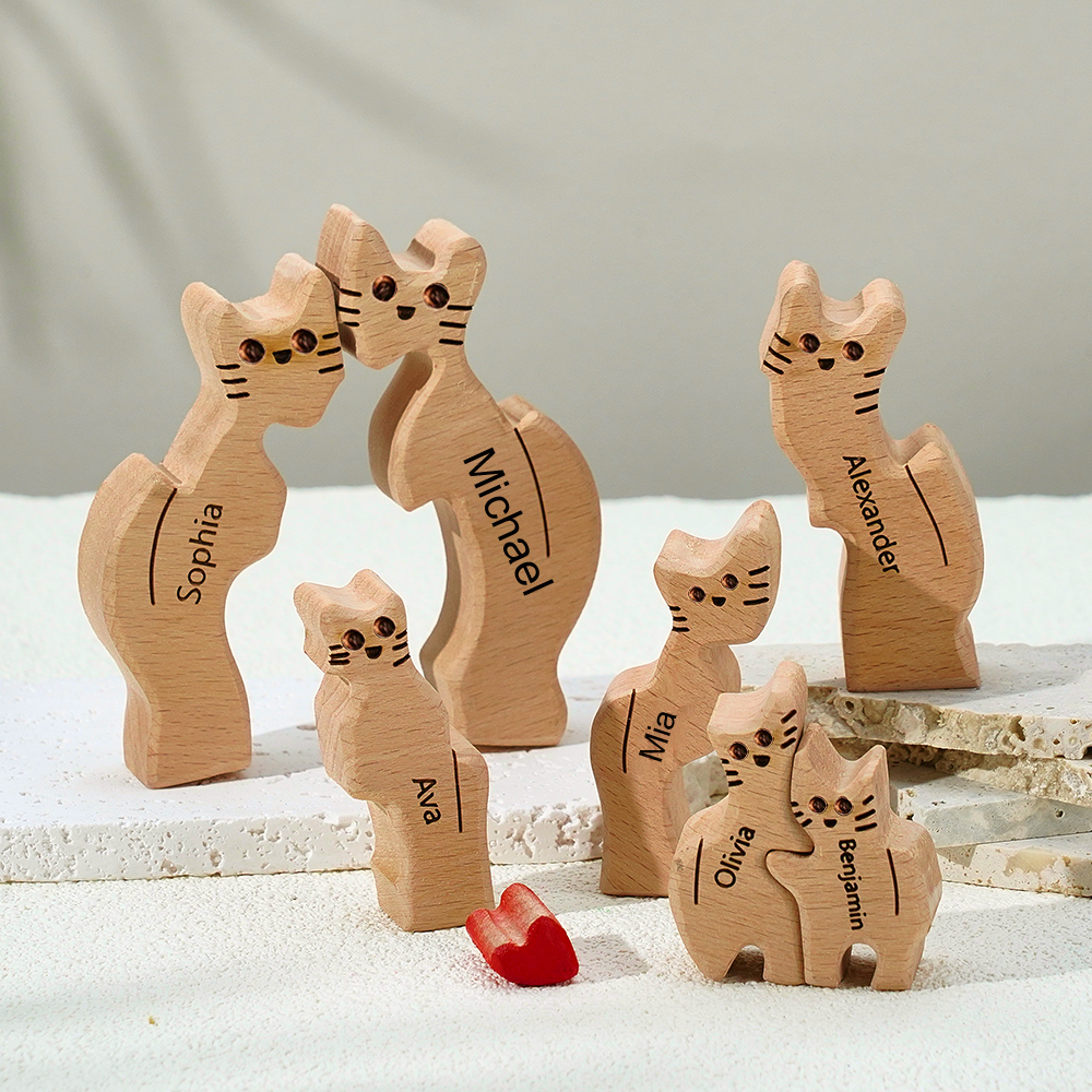 Descubra a peça de puzzle em madeira com gatos – um presente divertido e único para amantes de gatos. Ideal para quem procura prendas originais e personalizadas.