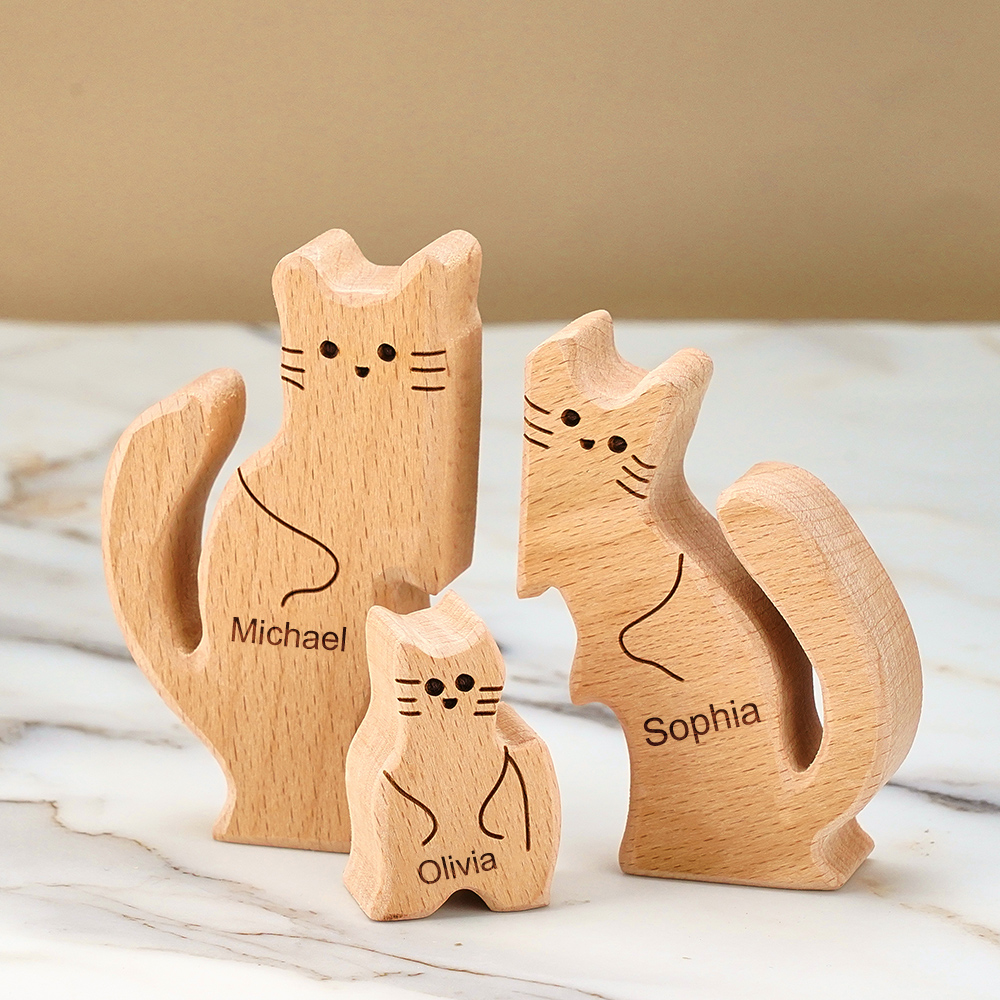 Descubra a peça de puzzle em madeira com gatos – um presente divertido e único para amantes de gatos. Ideal para quem procura prendas originais e personalizadas.