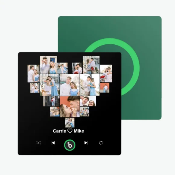 Surpreenda com um Íman de Frigorífico Personalizado com Foto, Nome e Música. Um presente criativo e romântico para o Dia dos Namorados ou ocasiões especiais.
