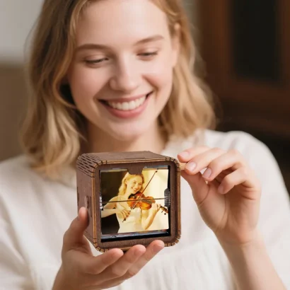Reviva memórias únicas com o Flipbook Personalizado com Fotos, Música e Luz. Um presente original e emotivo para aniversários, casamentos, Dia da Mãe ou como peça de decoração. Descubra na Prendas Originais.