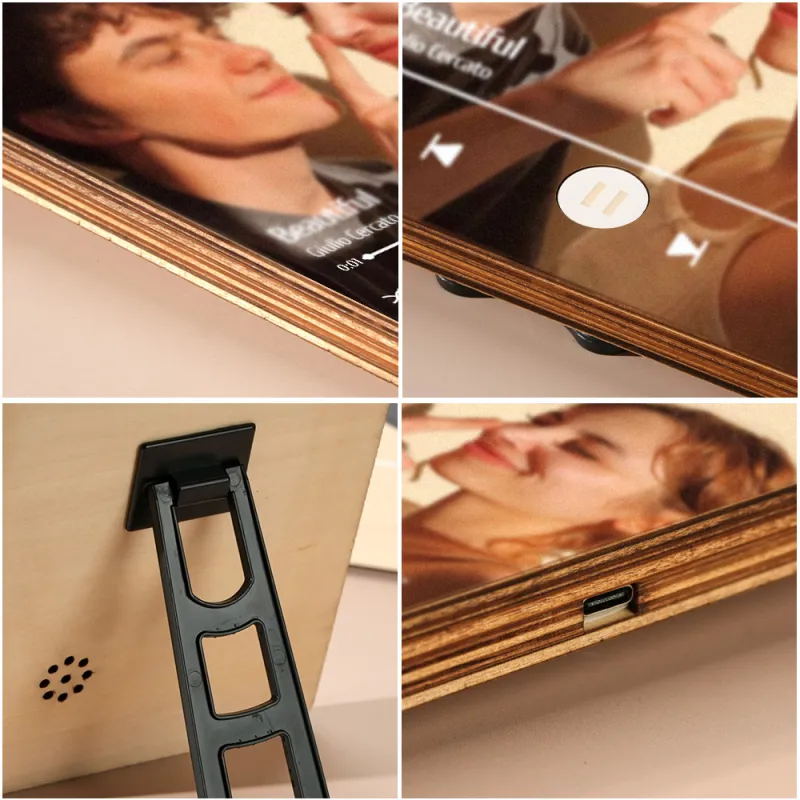 Descubra a moldura musical personalizada com foto que toca música sem telemóvel. Um presente original e romântico ideal para aniversários, casamentos ou Dia dos Namorados.