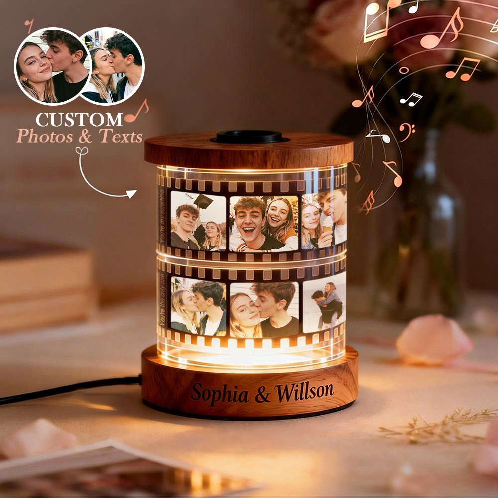 Crie uma lâmpada LED personalizada com fotos e texto à sua escolha. Um presente original e romântico para o Dia dos Namorados, aniversários ou ocasiões especiais.