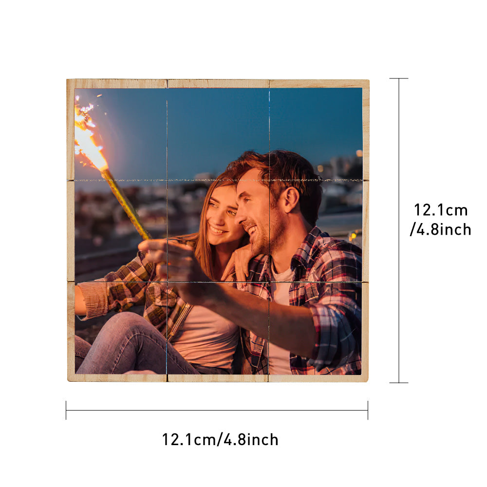 Crie uma recordação única com este Cubo de Fotos Personalizado em Madeira. Um presente original com fotos para casais, família e amigos, perfeito para decorar e guardar memórias especiais.