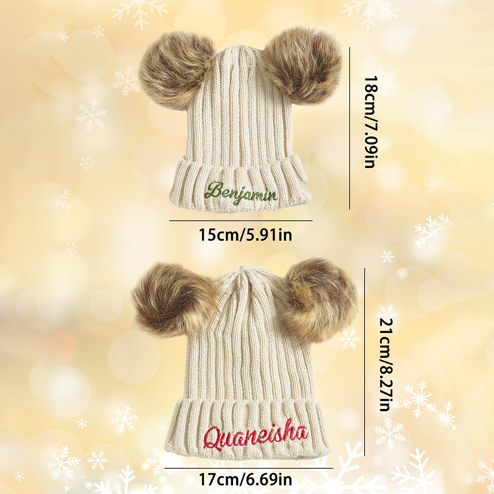 Crie um gorro personalizado com nome bordado para adulto ou bebé. Um presente original e confortável para aniversários, Natal, nascimento e outras ocasiões especiais.
