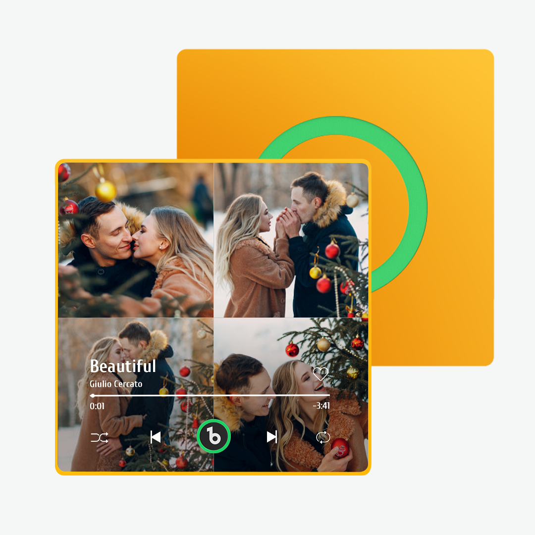 Crie um íman para frigorífico personalizado com fotos e música. Uma prenda original e romântica para aniversários, Dia dos Namorados, Natal e momentos especiais.