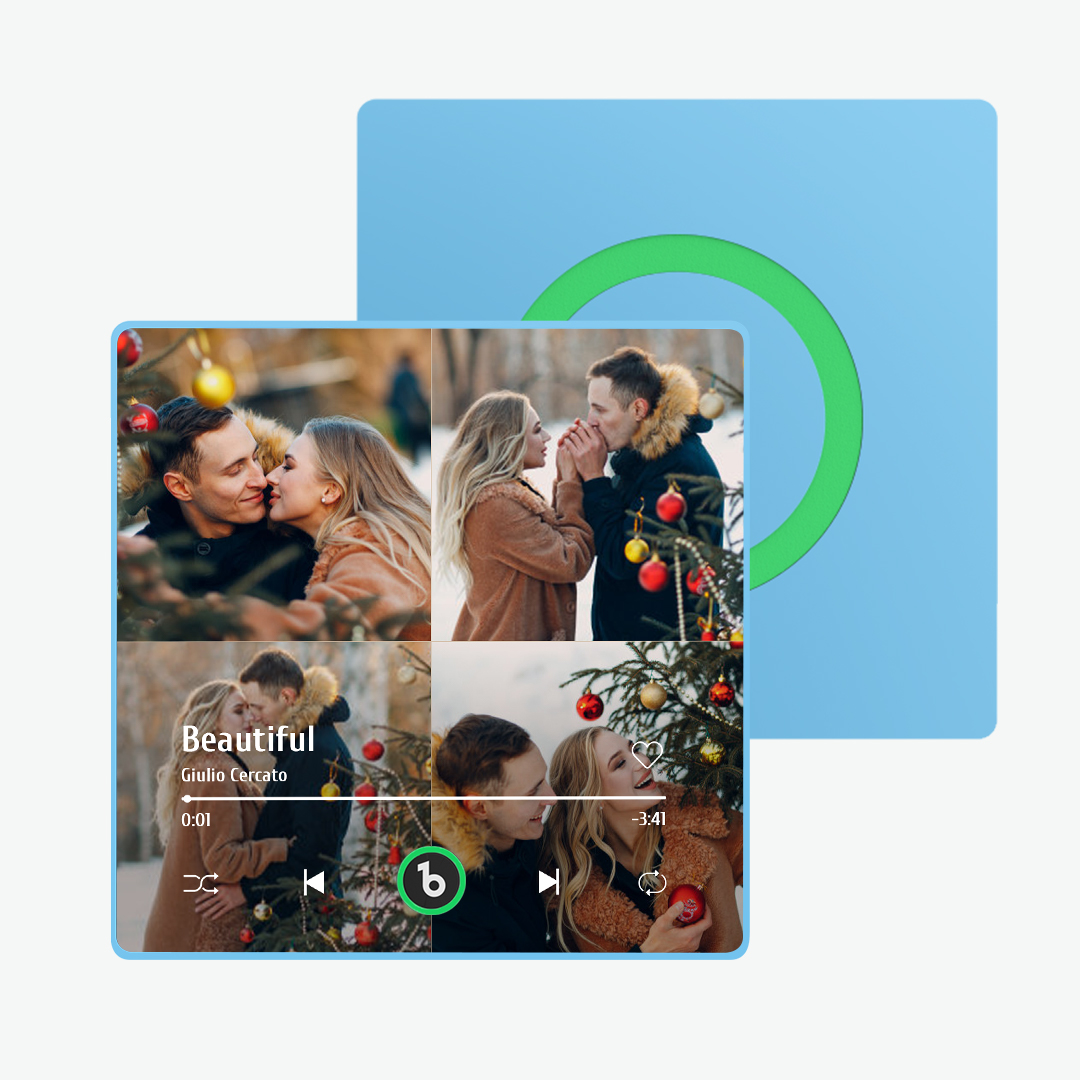Crie um íman para frigorífico personalizado com fotos e música. Uma prenda original e romântica para aniversários, Dia dos Namorados, Natal e momentos especiais.