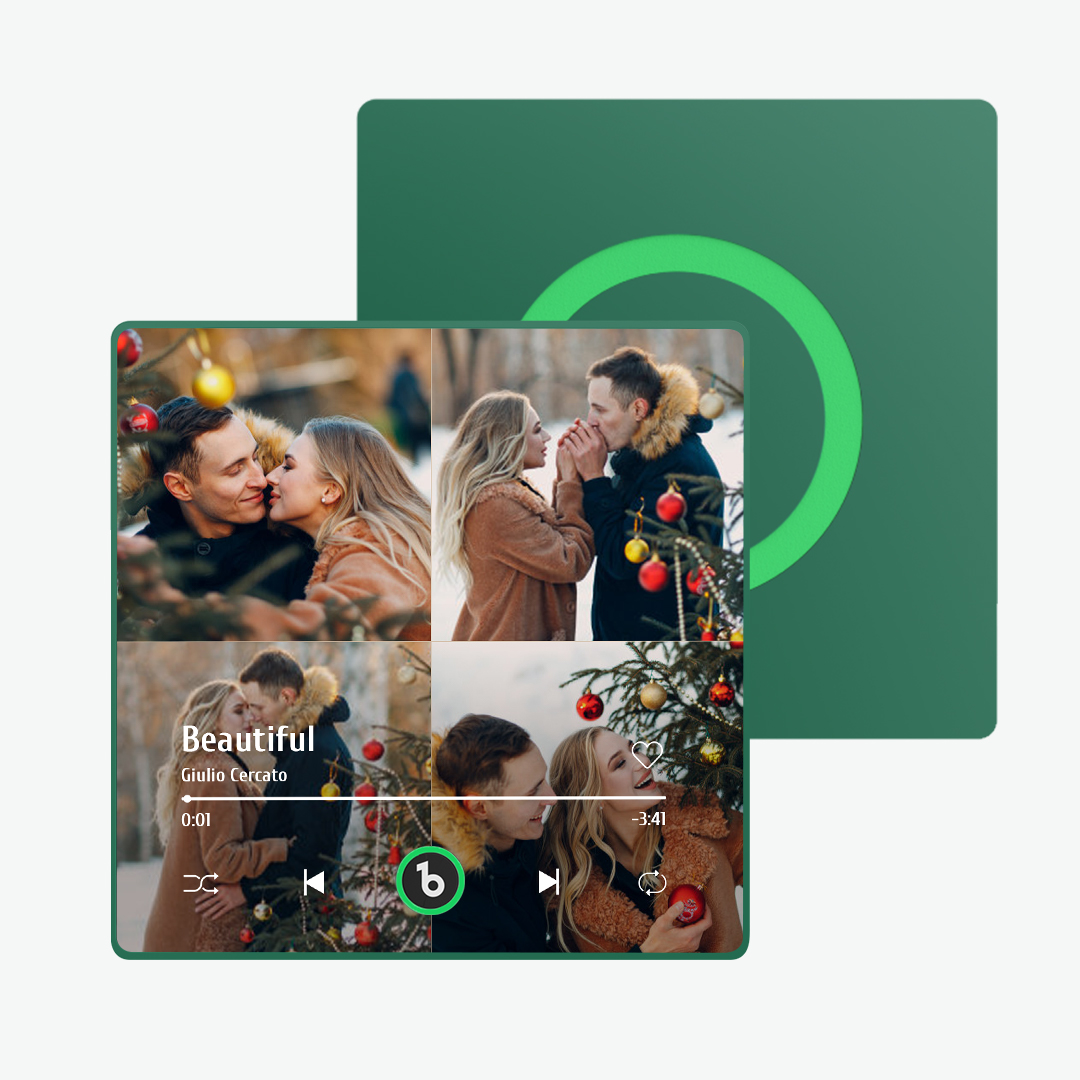 Crie um íman para frigorífico personalizado com fotos e música. Uma prenda original e romântica para aniversários, Dia dos Namorados, Natal e momentos especiais.