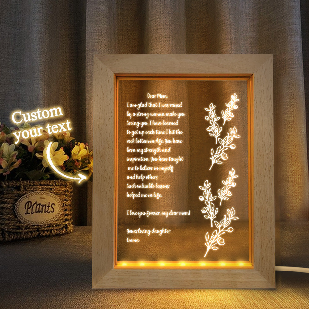 Moldura LED Personalizada com Carta Gravada